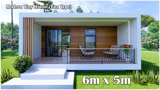 Beautiful modern tiny house design 6m x 5m  Box type house design [upl. by Mall]