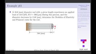 Lecture 17 Poissons Ratio and Example 3 [upl. by Andryc695]