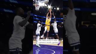 The NBA needs to make 3 pointers worth 4 points shorts nba [upl. by Row578]