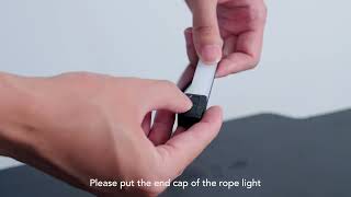 How to install Govee RGBIC LED Neon Rope Lights for Desks H61C3 [upl. by Sirah]