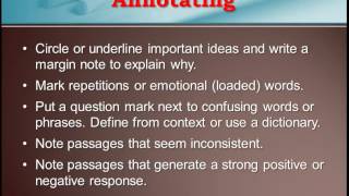 Annotating Text Close Reading [upl. by Palua737]