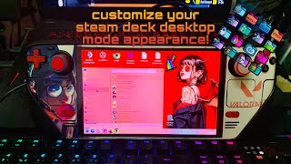 TUT Change Your Steam Deck  Desktop Mode Themesiconsfolderscursor Appearance Real Quick [upl. by Jardena]