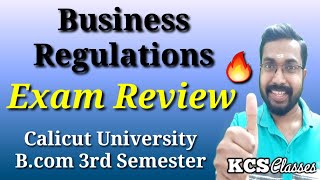 Exam ReviewBusiness RegulationsCalicut University Bcom 3rd Semester [upl. by Gimpel]