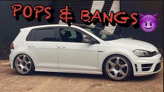 VW Golf 7R Downpipe exhaust sound  Launch control sound [upl. by Rahel]