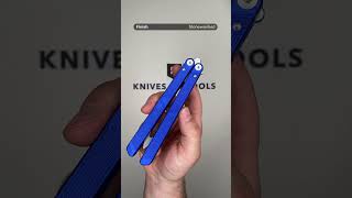 Flytanium Zenith Balisong Trainer 1261SBS Stonewashed Static Blue Aluminum butterfly knife trainer [upl. by Prentice856]