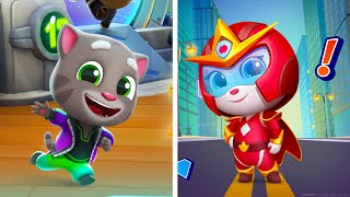 Talking Tom Time Rush vs Talking Tom Hero Dash💜😈🍆Walkthrough Max Gameplay WT3699 [upl. by Attenor]