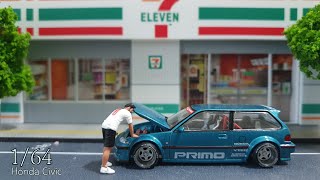 MINI GT KaidoHouse KHMG126 164 Honda Civic EF Kaido Works V1 [upl. by Fisoi]