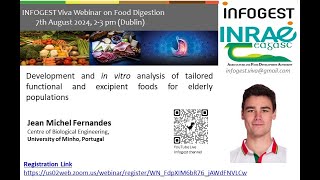 14th INFOGEST Viva  JeanMichel Fernandes  Functional amp excipient foods for older adults [upl. by Correy109]