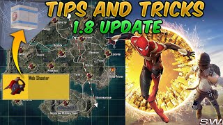 18 Update Tips and Tricks PUBG MobileBGMI Web Shooters Location  GuideTutorial SpiderMan [upl. by Ainitsirc]