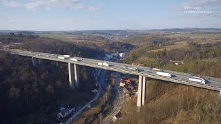 Rekonstrukce mostu Vysočina na dálnici D1 [upl. by Kaltman]