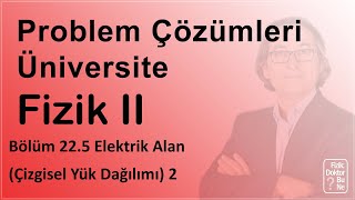 Üniversite Fizik II  Bölüm 225 Elektrik Alan Çizgisel Yük Dağılımı 2 [upl. by Blanca]