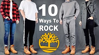 10 Ways To ROCK Timberland Boots  Mens Outfit Ideas [upl. by Catlin]