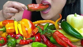 ASMR PEPPER PLATTER  Crunchy Eating Sounds  Spicy  Mild Peppers  ASMR Phan [upl. by Adel]