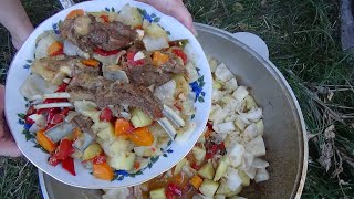 ДЫМЛЯМА ПО УЗБЕКСКИ В КАЗАНЕ НА КОСТРЕСочный и Вкусный Рецепт [upl. by Frechette]