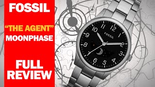 Fossil quotThe Agentquot Moonphase Watch  Full Review  I Review Crap [upl. by Leviram]