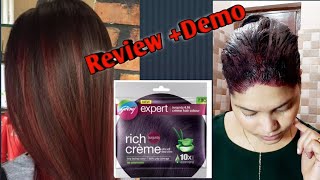 New Godrej Expert Rich Creme Hair Color Review Demo  Get Burgundy Hair at Home ☝️ [upl. by Fernandez855]