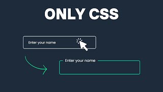 Easily Create Animated Input Field in HTML CSS  Floating Label CSS Only sathellisrikanth [upl. by Aidroc109]