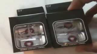 Kakashi Mangekyou Sharingan Contact Lenses unboxing [upl. by Ahras]