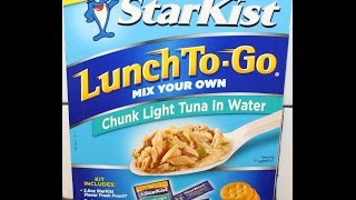 StarKist Lunch ToGo Mix Your Own Chunk Light Tuna in Water Review [upl. by Wincer552]