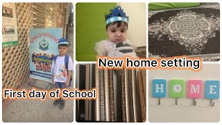 New home ki setting  first day of school  Alia Zeeshan vlogs [upl. by Prowel]