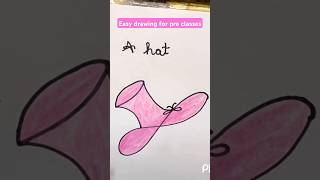 Easy drawing for pre classesbeautiful hat [upl. by Arlena]