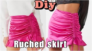 How to make a ruched skirt  diy ruched skirt [upl. by Anirbus]