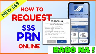 How to Create SSS PRN Online  Paano Gumawa ng PRN SSS sa Bagong SSS App [upl. by Wershba]