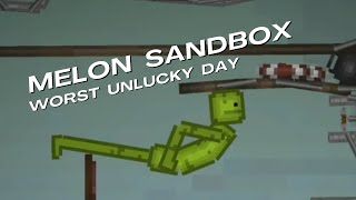 Melon Sandbox with Melons Worst Unlucky Day [upl. by Viridi]