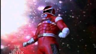 Red Battlized Ranger Transformation First Battlizer  In Space  Power Rangers Official [upl. by Ihcego630]