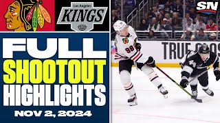 Chicago Blackhawks at Los Angeles Kings  FULL Shootout Highlights  November 2 2024 [upl. by Meredi]