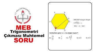 Trigonometri Sorusu I Çıkması Muhtemel Soru I MEB Dört Dörtlük Pekiştirme Testleri [upl. by Mauralia946]