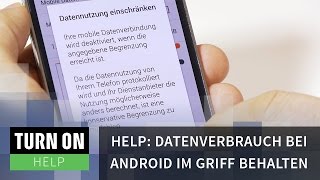 Datenvolumen bei Android im Griff behalten  HELP  4K [upl. by Timus]