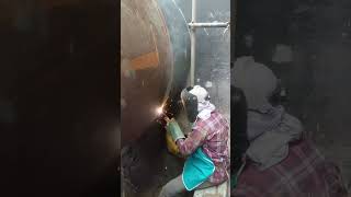 Big pipe arc welding pipeline welding very hard Work welding job pipeworks [upl. by Maribeth]