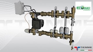 Montaj distribuitor si grup amestec incalzire in pardoseala  Tiemme [upl. by Orabelle]