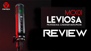 Fantech Leviosa MCX01 Professional RGB Condenser Microphone Review [upl. by Bonita221]