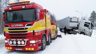 Scania 8x4 Boniface vs MAN  Heavy Recovery  Sweden [upl. by Ennagrom972]