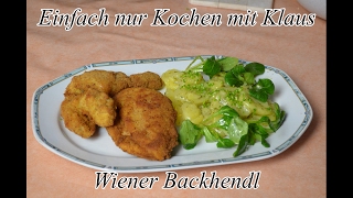 Wiener Backhendl mit selbstgemachtem Kartoffelsalat  Der Klassiker [upl. by Gelman435]