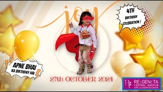 Joy’s 4th Birthday Celebration  Final Highlights  27th Oct 2024  Hotel Regenta Central Nagpur [upl. by Manard]