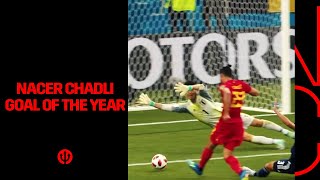 REDDEVILS  Nacer Chadli winner of the Goal of the Year 2018 [upl. by Ilac82]