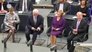 Bundestag FrankWalter Steinmeier als Bundespräsident vereidigt [upl. by Lapotin169]