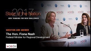 Senator the Hon Fiona Nash  QampA  State of the Nation 2017 [upl. by Niret]