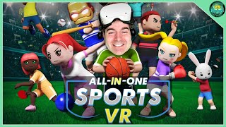 All In One Sports VR Oculus Quest 2 Gameplay PvP Multiplayer Sports App Lab Game Like Wii Sports [upl. by Bang]