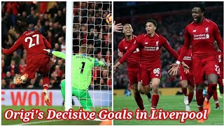 Divock Origis late winner goals in Liverpool  BarcelonaEverton [upl. by Ardie413]