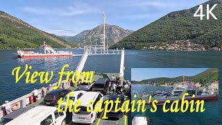 Kamenari  Lepetane ferry crossing the bay  travel in MONTENEGRO  4K [upl. by Anoj]