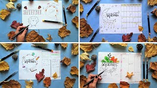 4 ideas for Bullet Journal CALENDAR [upl. by Htnicayh619]