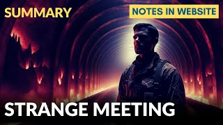 Strange Meeting by Wilfred Owen  Summary in English [upl. by Yrrac]