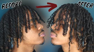 How To Get Curly Dreadlocks  Two Strand Twist Out  Hightop Dreadlocks [upl. by Atsed]