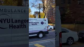 NYU LANGONE HEALTH AMBULANCE VERY LOUD SIRENS UPCLOSE NYC shorts ambulance brooklyn nyc [upl. by Garlen]