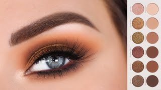 NEW Morphe x Jaclyn Hill Divine Neutrals Palette  Fall Smokey Eyeshadow Tutorial [upl. by Theda]