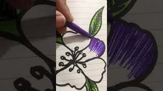 Easy flower drawingyoutubeshorts art artisticflowers youtubevideos [upl. by Denn160]